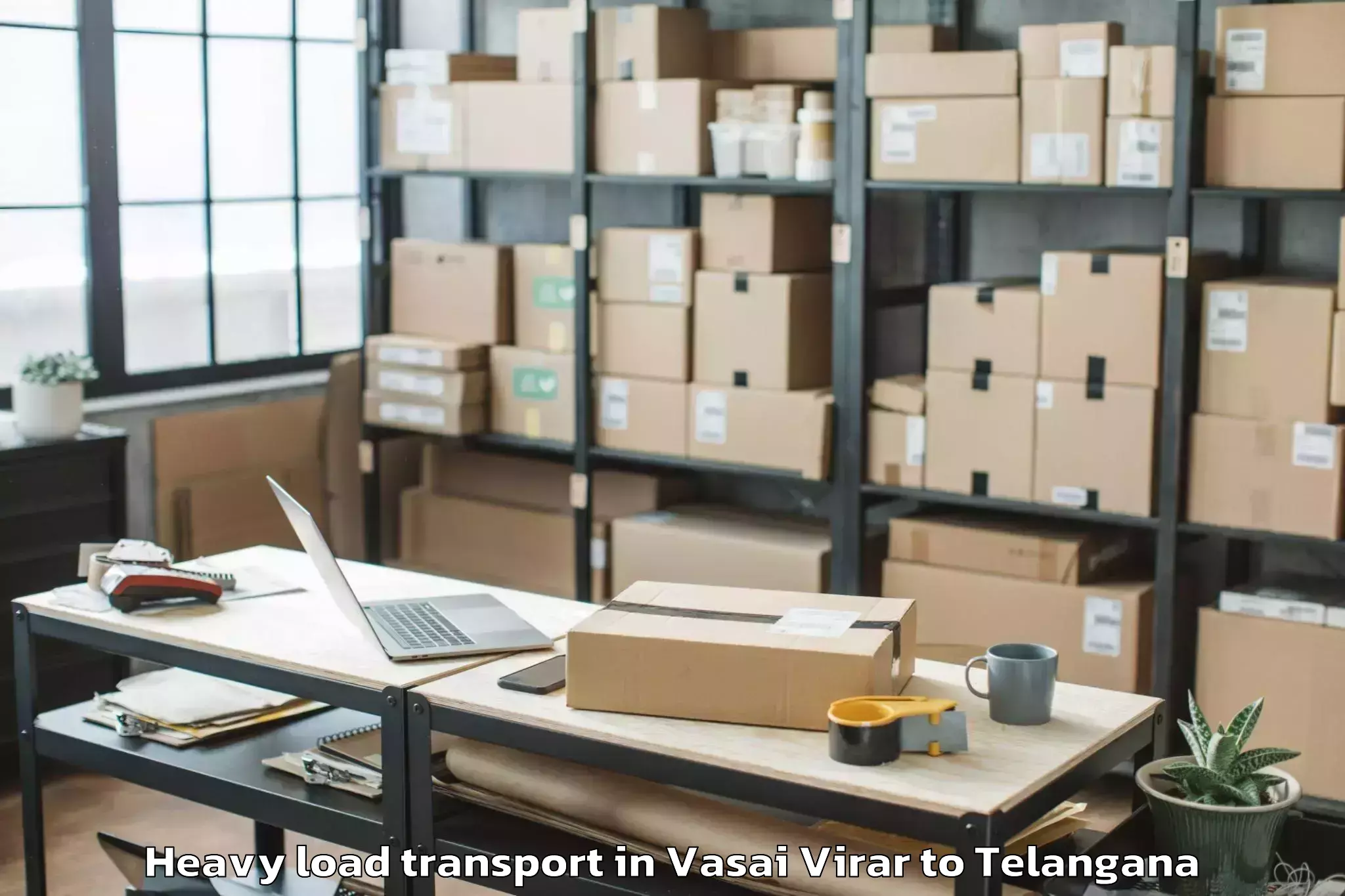 Top Vasai Virar to Velpur Heavy Load Transport Available